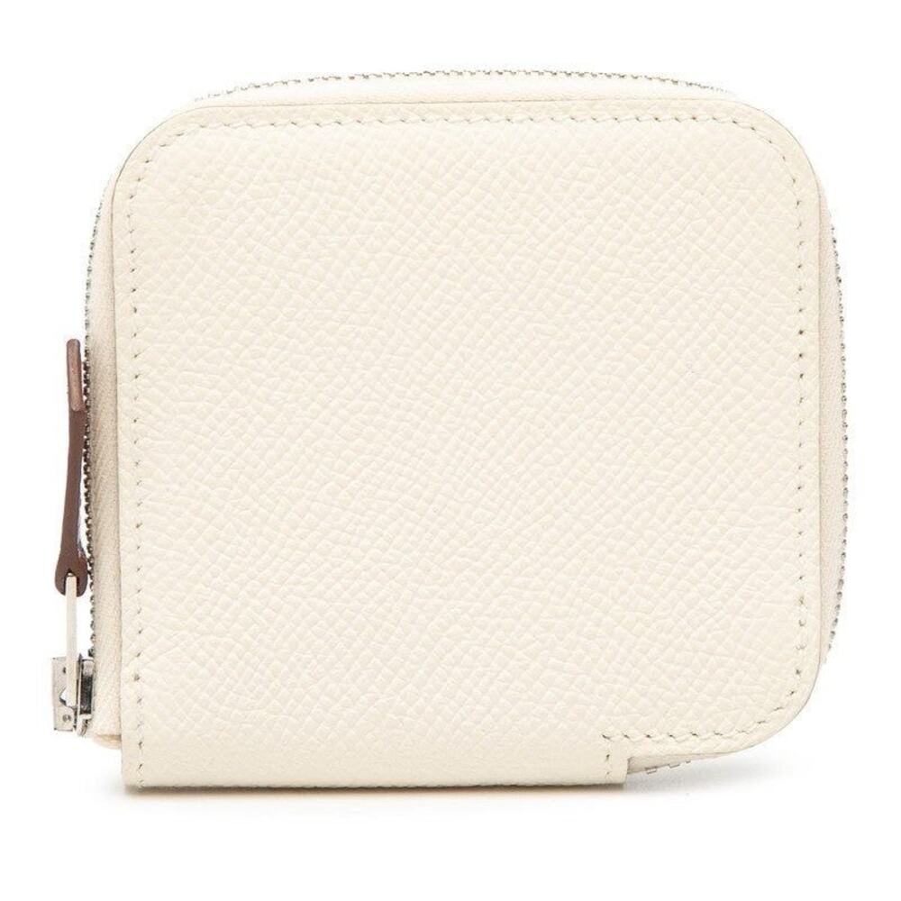 Hermes Azap Mini Silkin Veau Epsom Coin Purse Nata Ivory